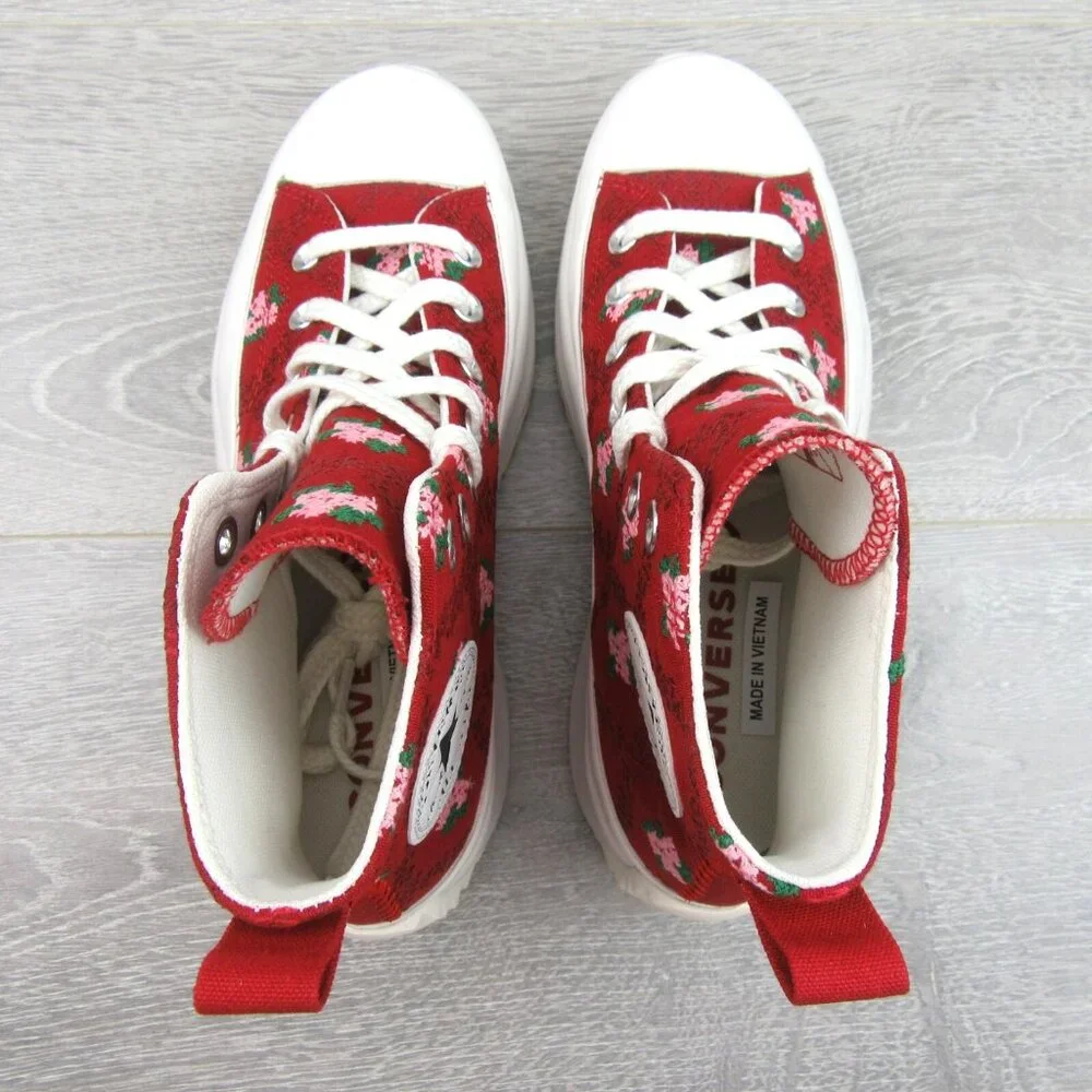 Converse Run Star Hike Platform Rose Cross Stitch Women's Size 8 NEW - Picture 10 of 16